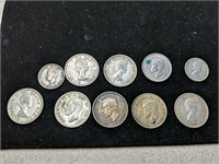 Lot of 10 Canadian Coins 40's-60's