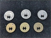 Lot of 6 Orco Miner Merchandise Tokens