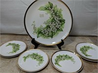Sterling China Set of Six Saucers and 1 Plate