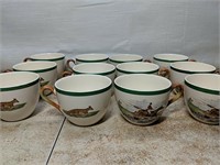 Set of 12 Spode Leaping The Brook Teacups
