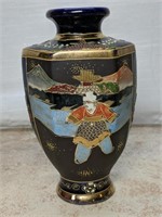 Painted Asian Vases 6.5" Tall