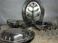 Large Lot of Silverplate Table Service Items