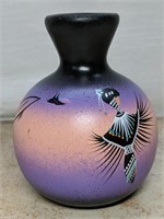 Native American Pottery Vase -Signed