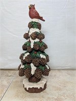 Holly Tree/Cardinal Christmas Decoration
