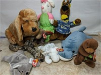 Lot of Stuffed Animals and Beanie Babies