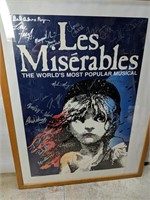 Cast-Signed Les Miserables Theater Poster