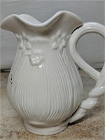 Peppertree Tabletops White Porcelain Pitcher