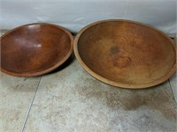 Pair of Wood Serving Bowls