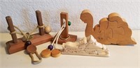 Two Wood Puzzles & Two Brain Teaser Puzzles