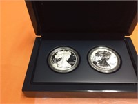 2012 2 coin American Eagle San Francisco reverse