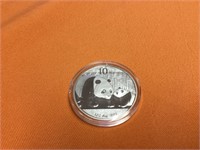 2011 10 yuan Chinese panda 1 oz silver coin