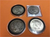 4 Peace Dollars 1922, 1922, 1923, 1925