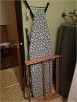 IRONING BOARD, CLOTHES RACK, WOODEN DRYING