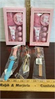 2 New Bath & Body Sets & 3 New Ladies Watches