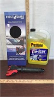 Winter Lot. De-Icer, Frost Guard Window Cover, &