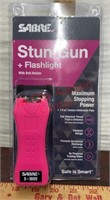 New Sabre Stun Gun + Flashlight w/ Belt Holster