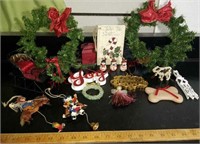 Lot Christmas ornaments & wreaths.  Western TX