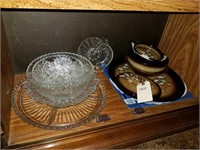 CONTENTS OF BOTTOM OF CHINA CABINET