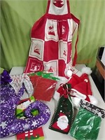 Christmas apron, stocking, gift bags & more