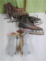 Vintage ice skates & roller skates