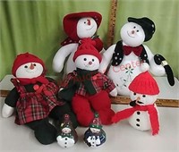 Snowman, fabric, crochet & s/ps