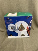 16 Pc. Christmas China