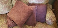 4 Pc Red Throw Pillows