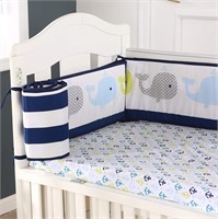 Wowelife Crib Bumper Pads Safe Blue Whale