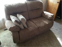Best homes loveseat with double recliner, dark