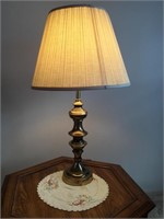 Two brass matching  table lamps