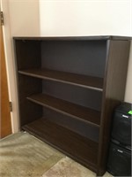 Dark bookshelf 36Inches wide and 36 inches tall
