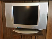 Sharp 12 inch flat screen TV with remote