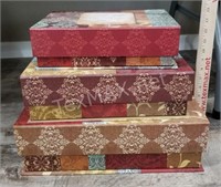 (3) Decorative Storage Boxes
