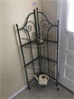 Patina Plant Stand & 2 Water Cans