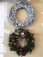 Qty 2- Christmas Wreaths