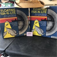 Qty 2 Floating Fish-N-Lites & Hat