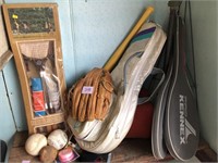 Tennis, Badminton, Baseball Glove & Misc.
