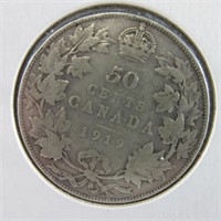 1919 50c SILVER HALF DOLLAR - CANADA
