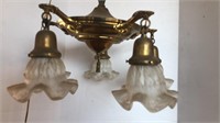 Vintage drop shade chandelier