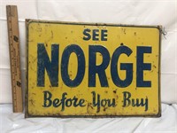 See Norge Before you buy advertising sign metal