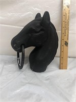 Vintage cast-iron horse hitching post