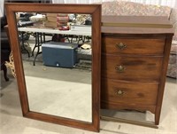 6 Drawer Dresser w/ Mirror. Dresser Measures 54in