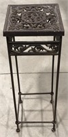 Iron Square Top Plant Stand 9.5in x 9.5in x 28in