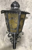 Outdoor yellow lamp post light