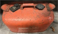 Vintage metal gasoline tank