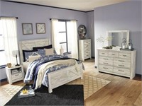 Queen - Ashley B331 Wellaby Whitewash 5 pc Bedroom