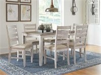 Ashley D394 Antique White Table & 6 Chairs