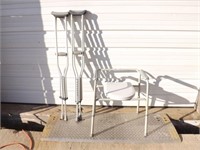 Shower Chair and Crutches