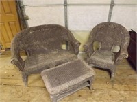 Three Pieces of Wicker Furniture