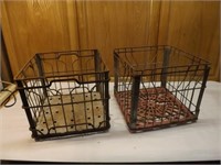 Wire Milk Crates, Plastic Bottom and Older